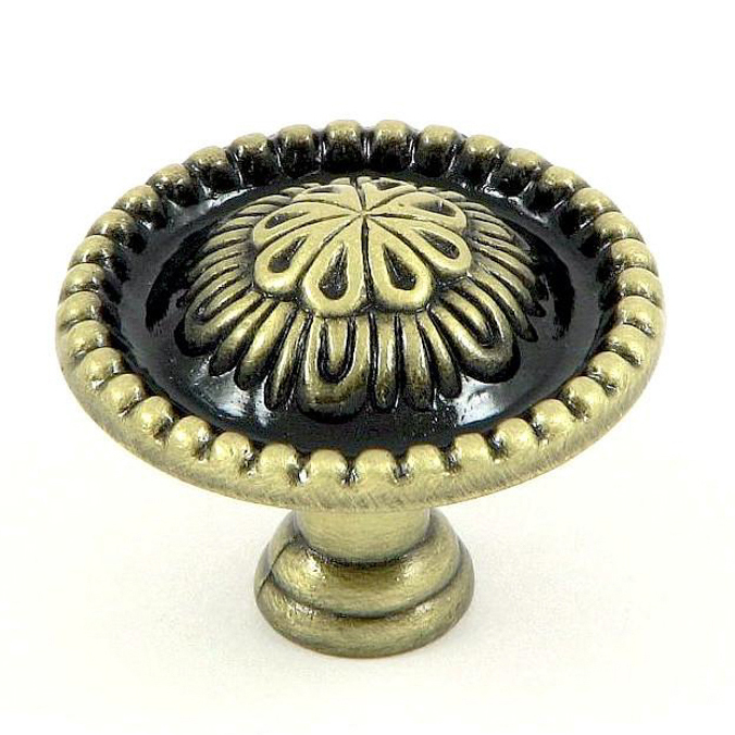 Acapulco Cabinet Knob in Brushed Antique Brass